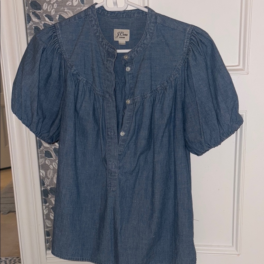 J.Crew Blue Denim Blouse